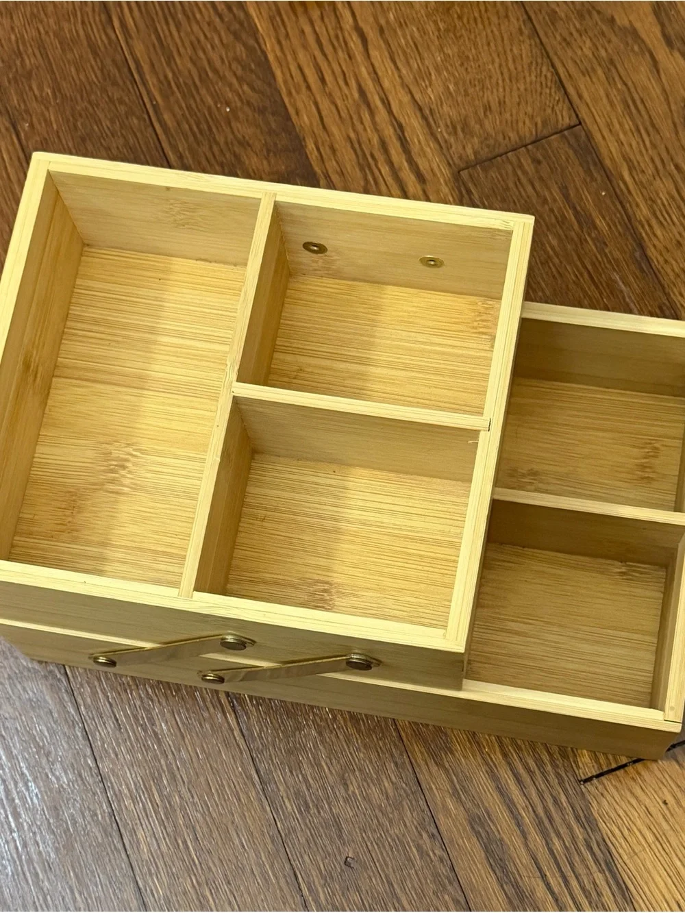 Bamboo Tiered Organizer Box - Natural